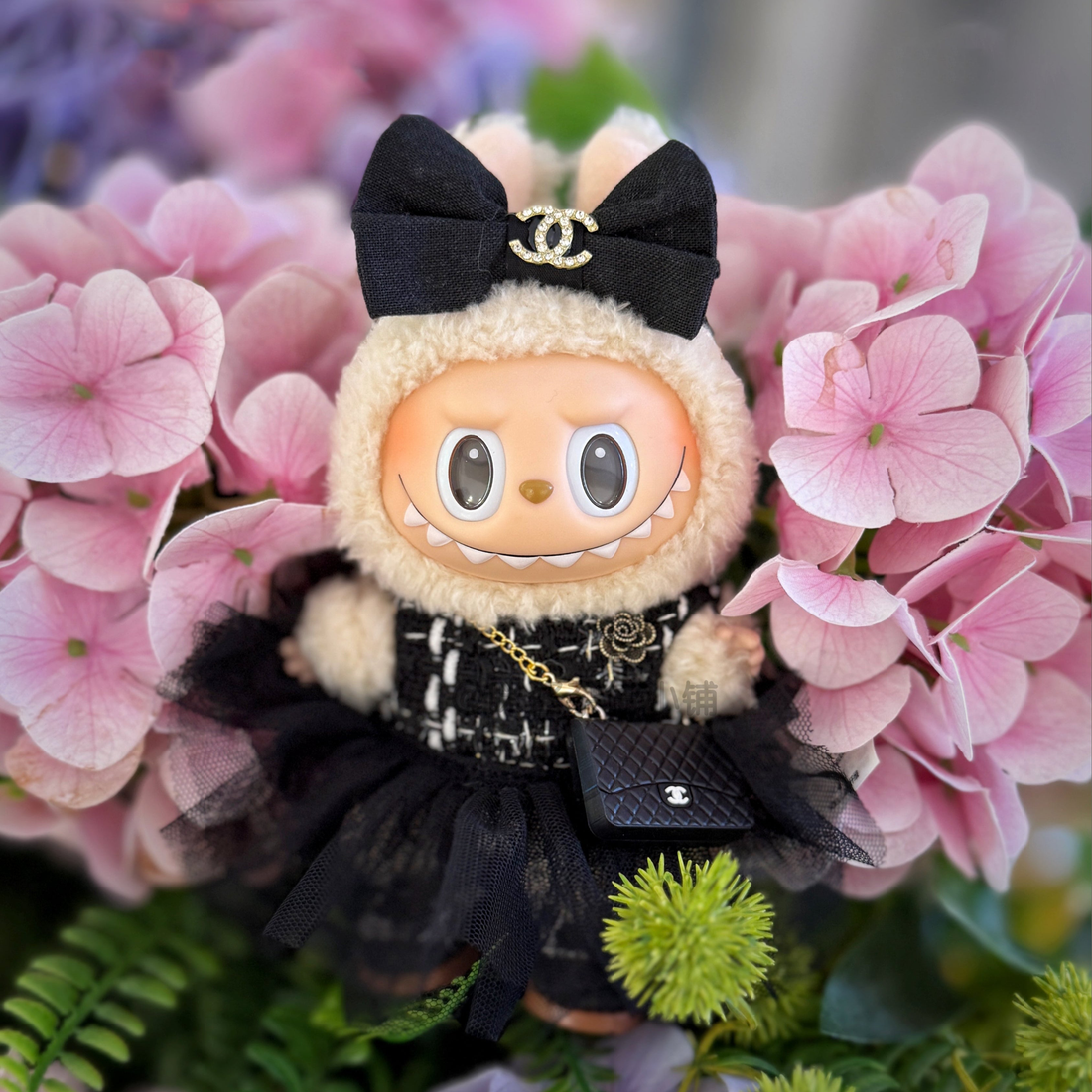 Chanel-Inspired Labubu Black Tutu Elegance - (Labubu Not Inclued)