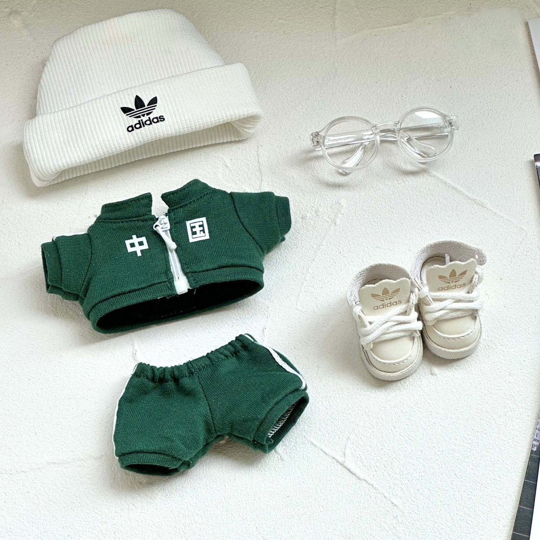 Adidas-Inspired Labubu Sporty Tracksuit Outfit Set - (Labubu Not Inclued)
