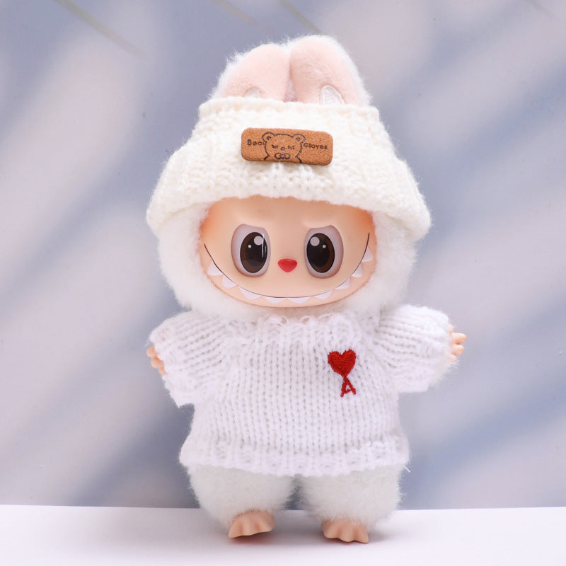 Cozy Knit Labubu Outfit Set - (Labubu Not Inclued)