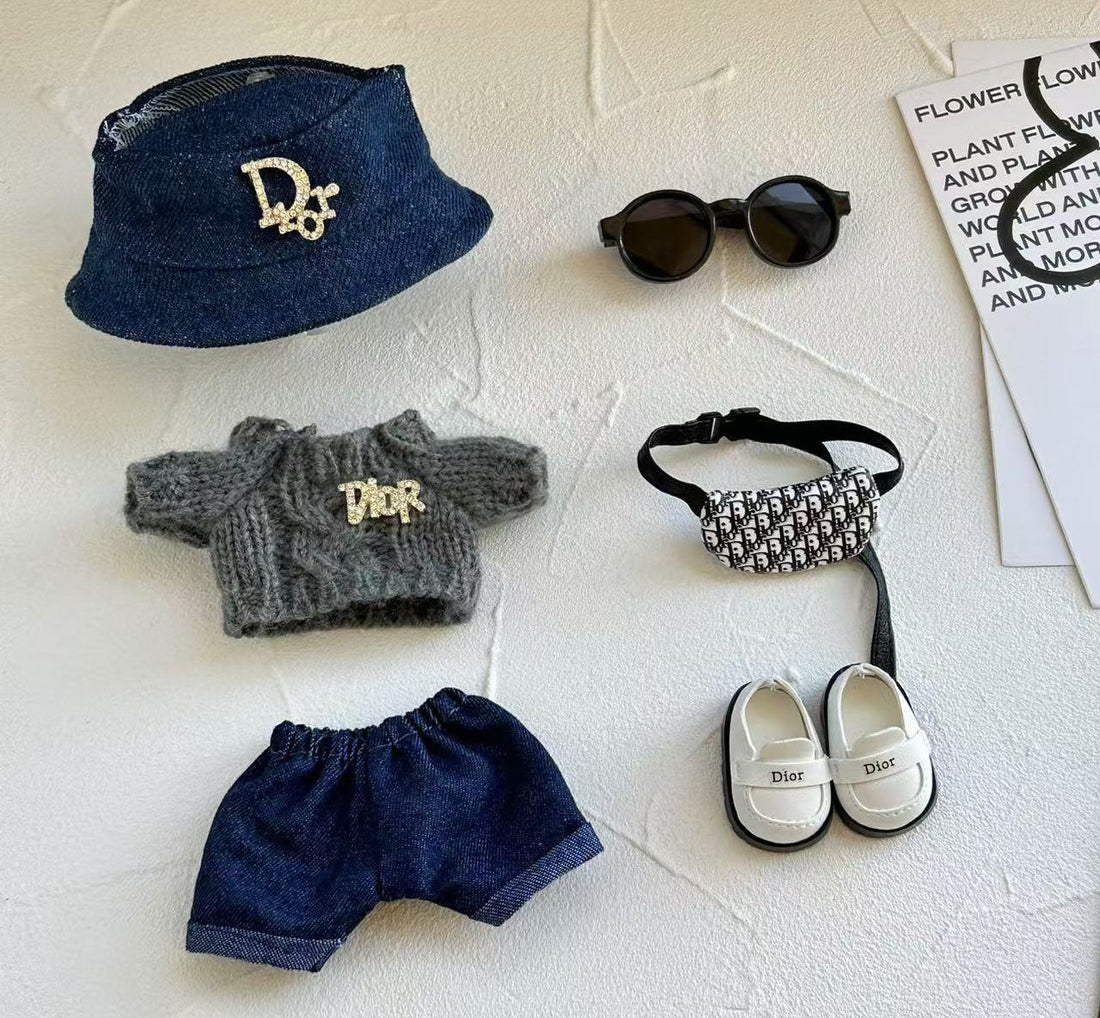 Dior-Inspired Labubu Denim Streetwear - (Labubu Not Inclued)
